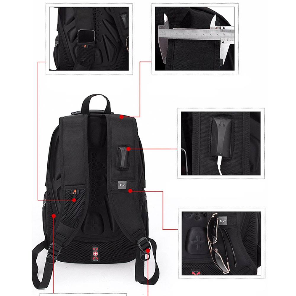 Multifunction Large Capacity USB Charging - Waterproof - Travel Business Backpack