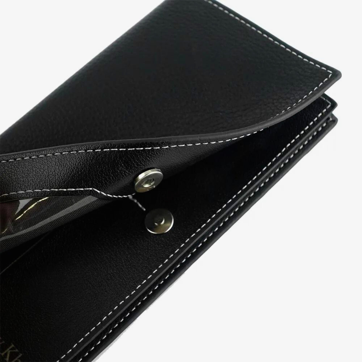 Magnetic Button Long Wallet