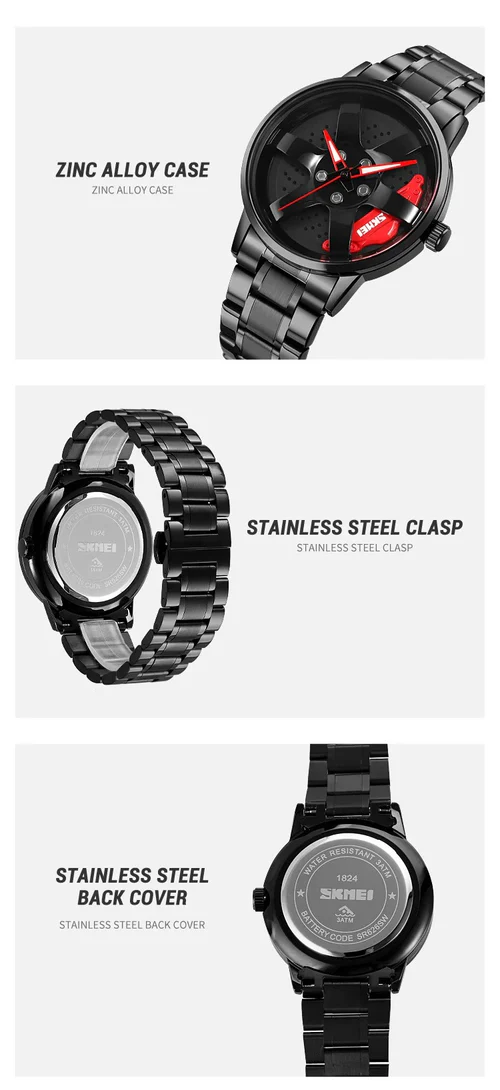 Rotatable Wheel Men's Watch